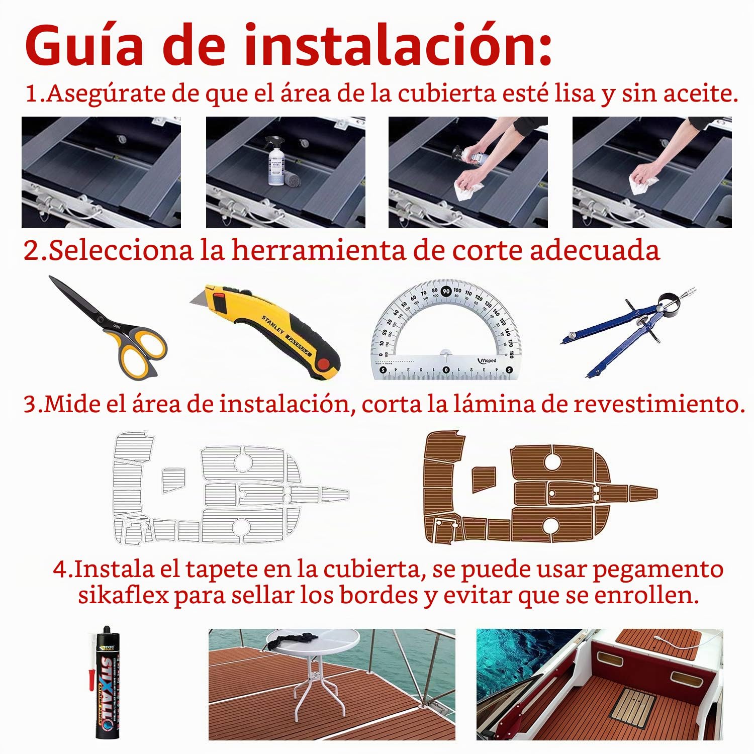 Espuma Teca Marina Suelo para Yates, Barcos, Caravanas, Autocaravanas, etc. EVA Autoadhesiva de Bricolaje Hecha de Pisos de Madera de Teca, Antideslizante, Saludable y Sin Sabor（Marrón）