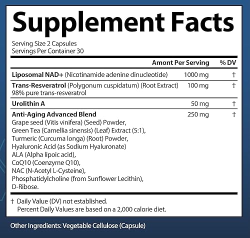 Miniatura 9 de StrongVit Paquete de suplementos de cortisol y NAD, nueva fórmula (120 cápsulas)