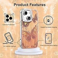 Vista 142 de I-MGAE-IN-AR - Funda diseñada para iPhone 12 y 12 Pro, diseño de mariposa plateada brillante, funda protectora de poliuretano termoplástico, suave