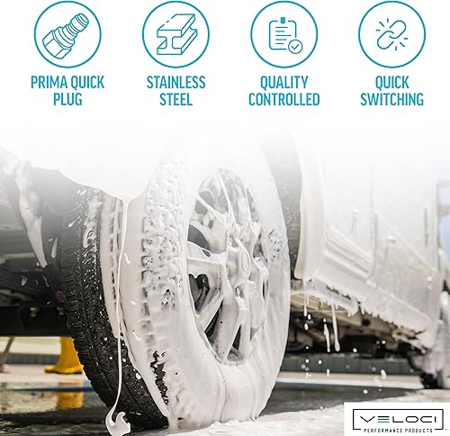 Miniatura 3 de Veloci Prima - Enchufe de acoplamiento rápido hembra NPT de acero inoxidable de 38 pulgadas para accesorios de hidrolimpiadora de presión, mangueras