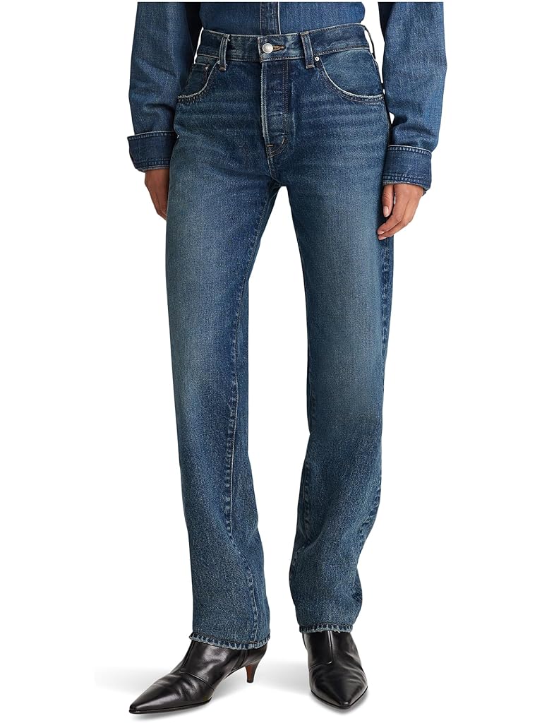 Black Madewell Dean Easy Straight Jean in Greendale Wash