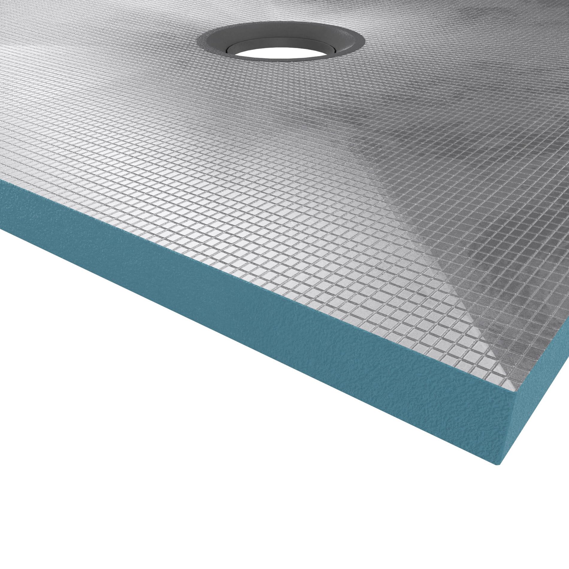 Bac receveur de douche à carreler 90x90cm recoupable sur mesure pour douche à l'italienne