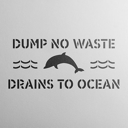 Vista 4 de Plantilla sin drenajes al océano, plantillas de dibujo, plantillas de pintura en aerosol, plantillas de arte, plantillas reutilizables, manualidades