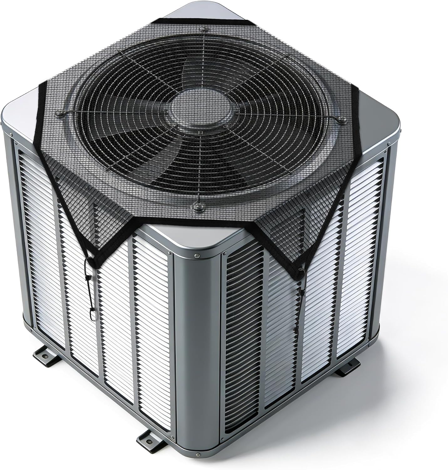 28'' x 28'' Air Conditioner Cover for Outside Units, Mesh Vinyl AC Unit Cover Defender for Outdoor Central Conditioner, Accessories Included