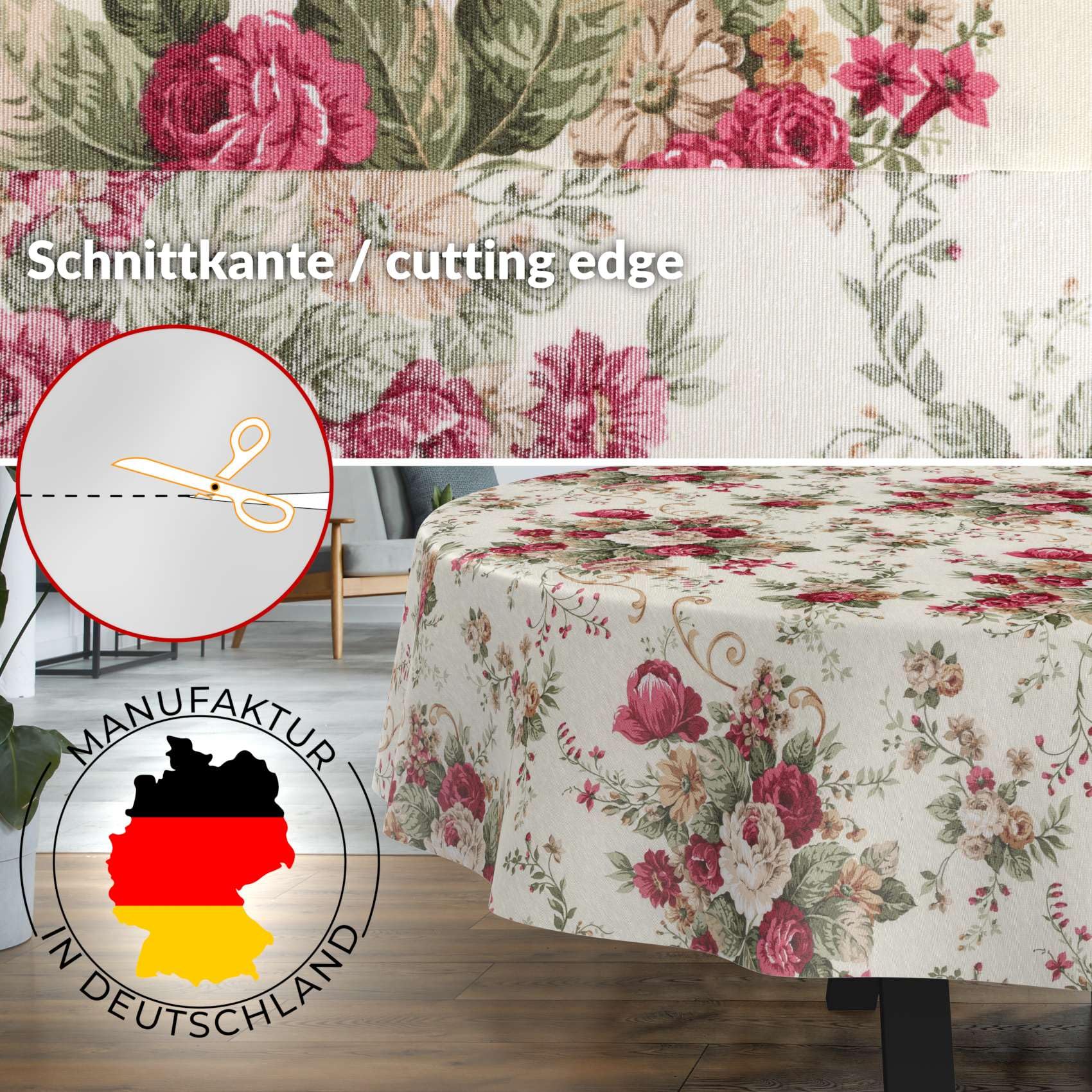 Tovaglia Cerata, Lavabile, Antiscivolo, Con Nastro, Rettangolare, Rotonda, Ovale, Motivo, Colore A Scelta (struttura In Lino Verde, Rettangolare, 110 X 140 Cm