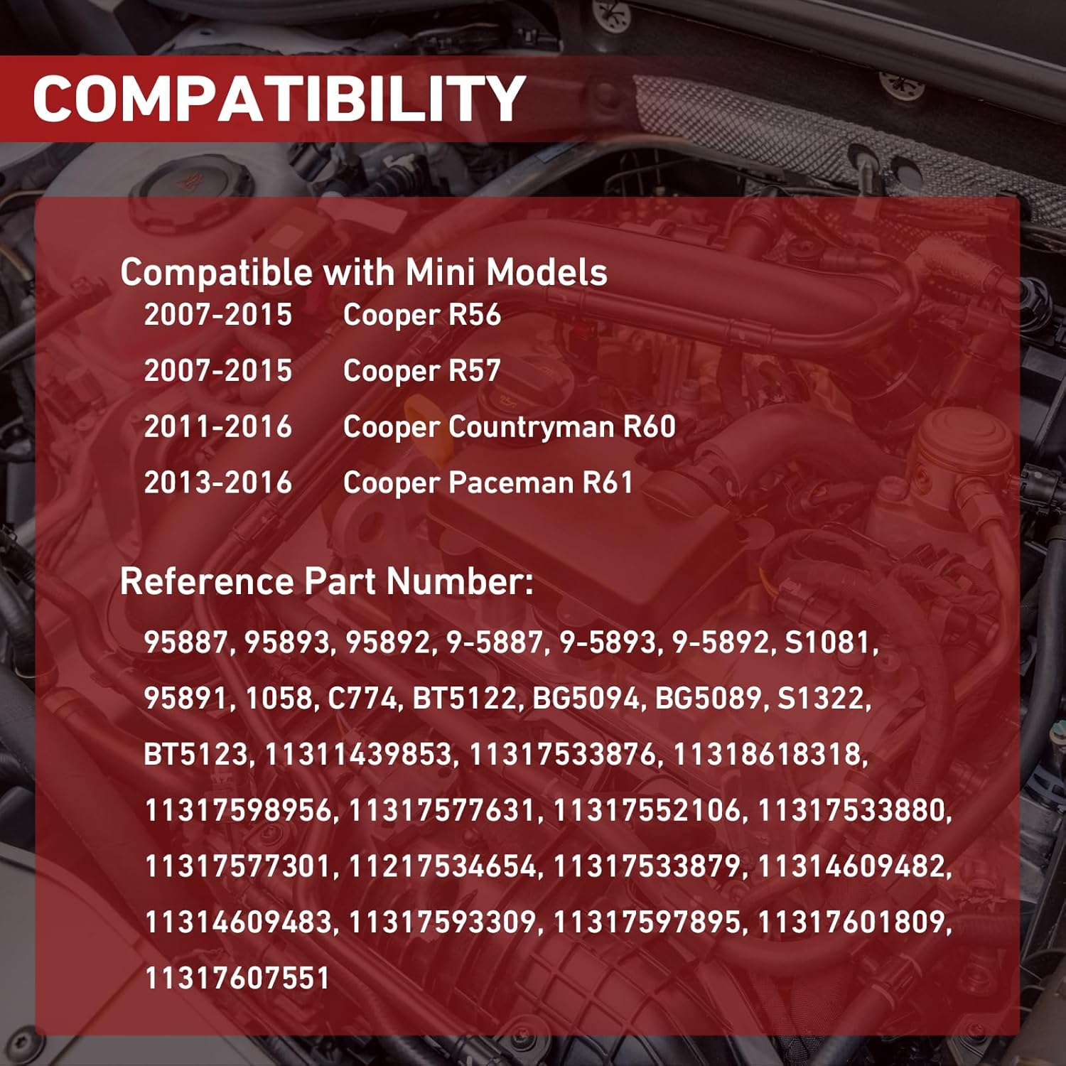 Engine Timing Chain Kit with Sprocket Compatible with Mini Cooper Countryman R60 2011 2012 2013 2014 2015 2016 Mini Cooper 2007 2008 2009 2010 2011 2012 2013 2014 2015 OE Number 11311439853