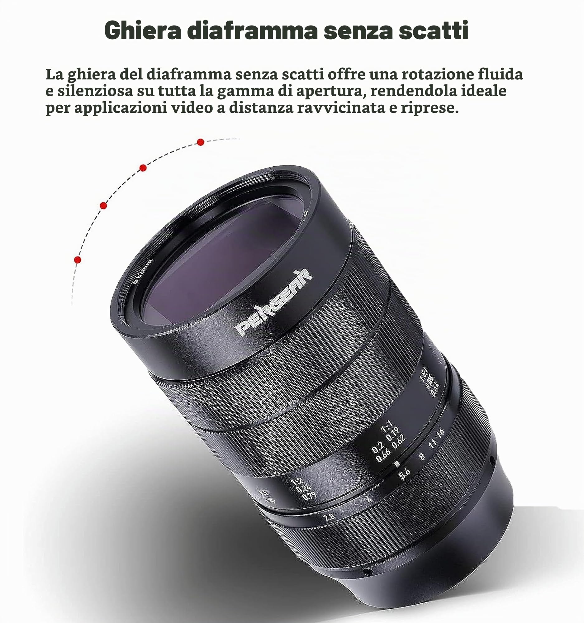 PERGEAR 60mm F2.8 II Obiettivo Ultra-Macro con Ingrandimento 2X, Compatibile con Fotocamere Sony E-Mount Sony E-Mount Mirrorless Alpha a7 a7II a7III a7R a7RII a7RIII a7RIV a7S a7SII a9 a7C