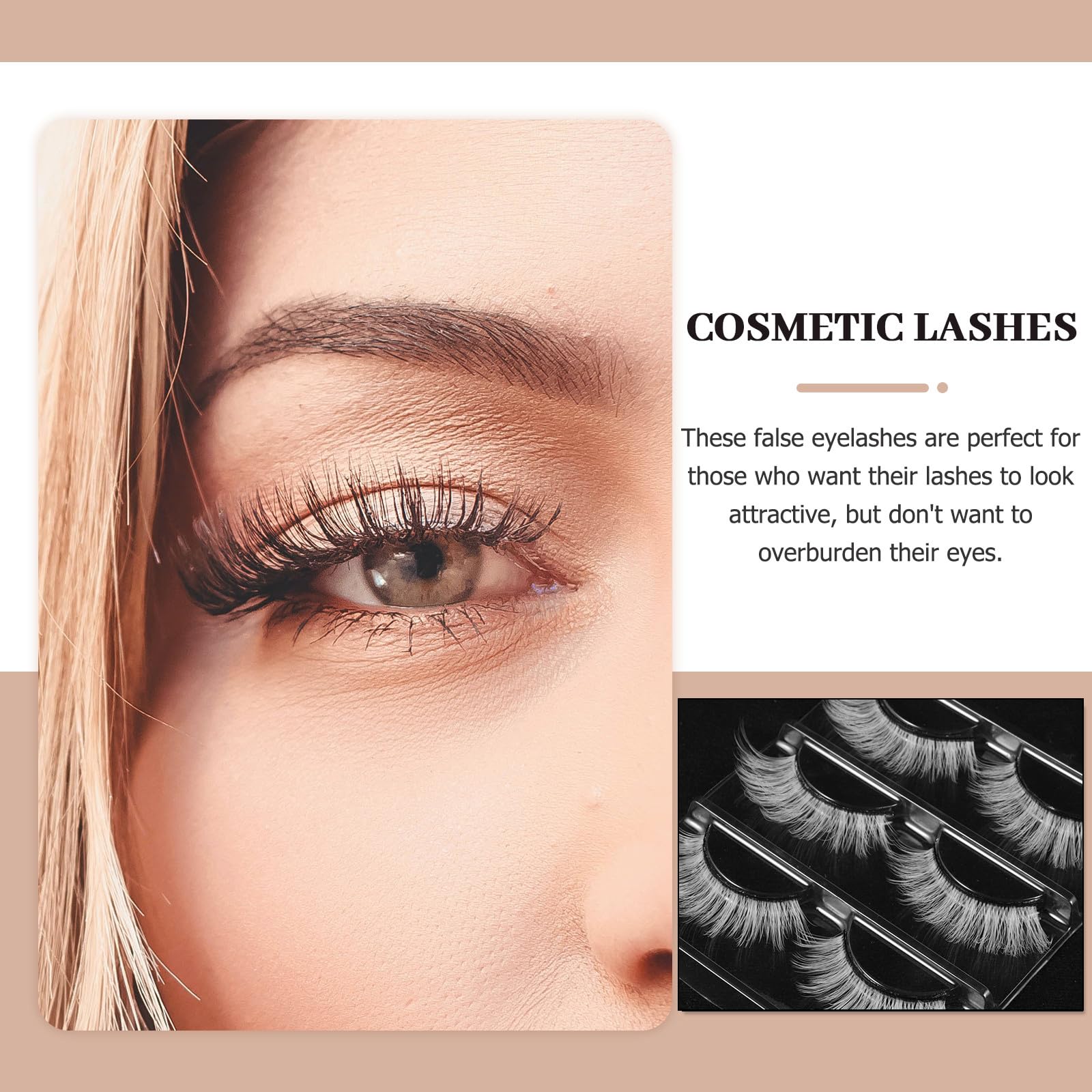 OSALADI 3 Paar Weie Knstliche Wimpern Satz Wiederverwendbare Make Up  Wimpern mit Intensivem Volumen Hautfreundlich Leicht und Bequem fr  Festliche Augen Looks : Amazon.de: Kosmetik