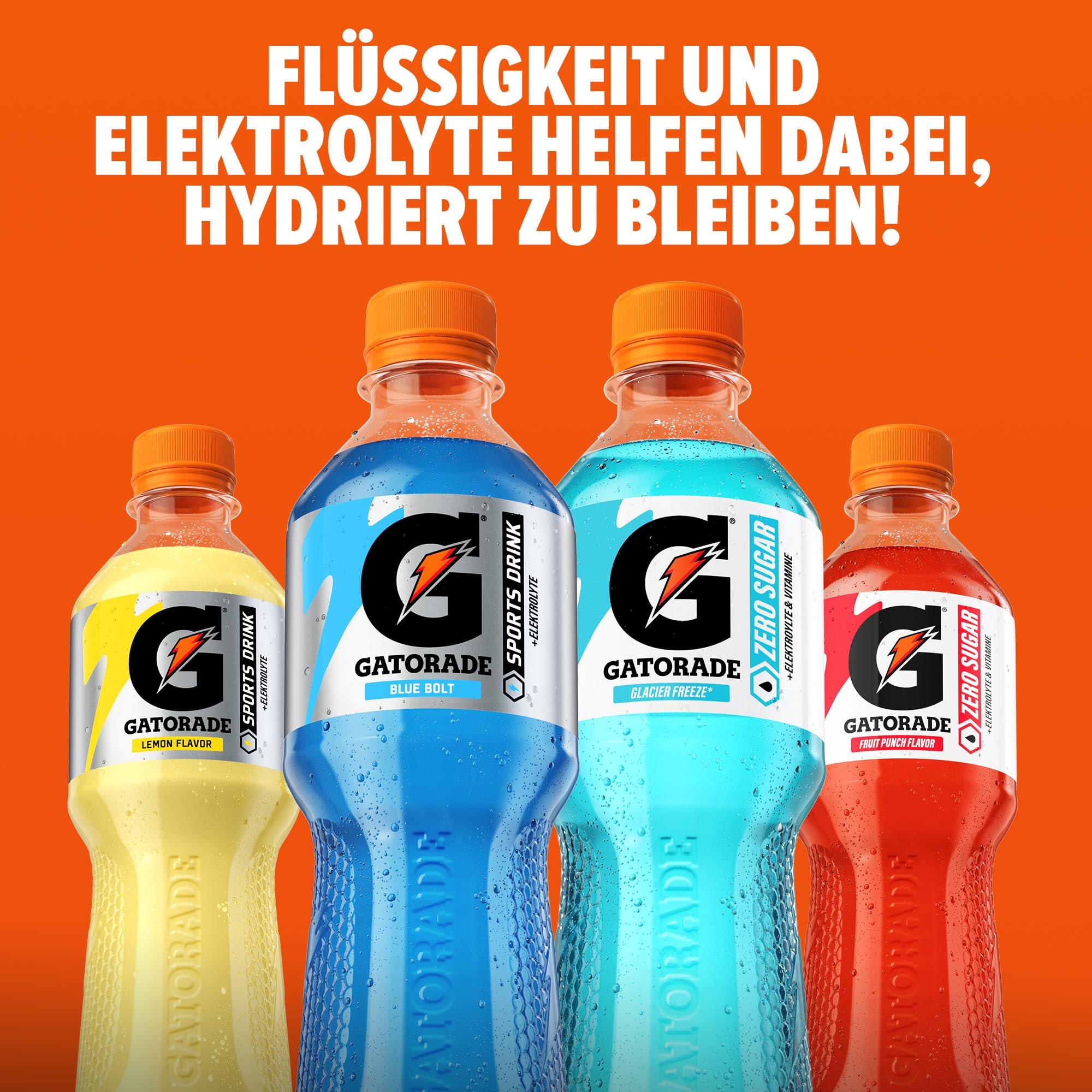 Gatorade Blue Bolt, isotonisches Sportgetränk mit Himbeergeschmack & Elektrolyten, in sportlicher PET-Einwegpfandflasche (12 x 0,5 L)