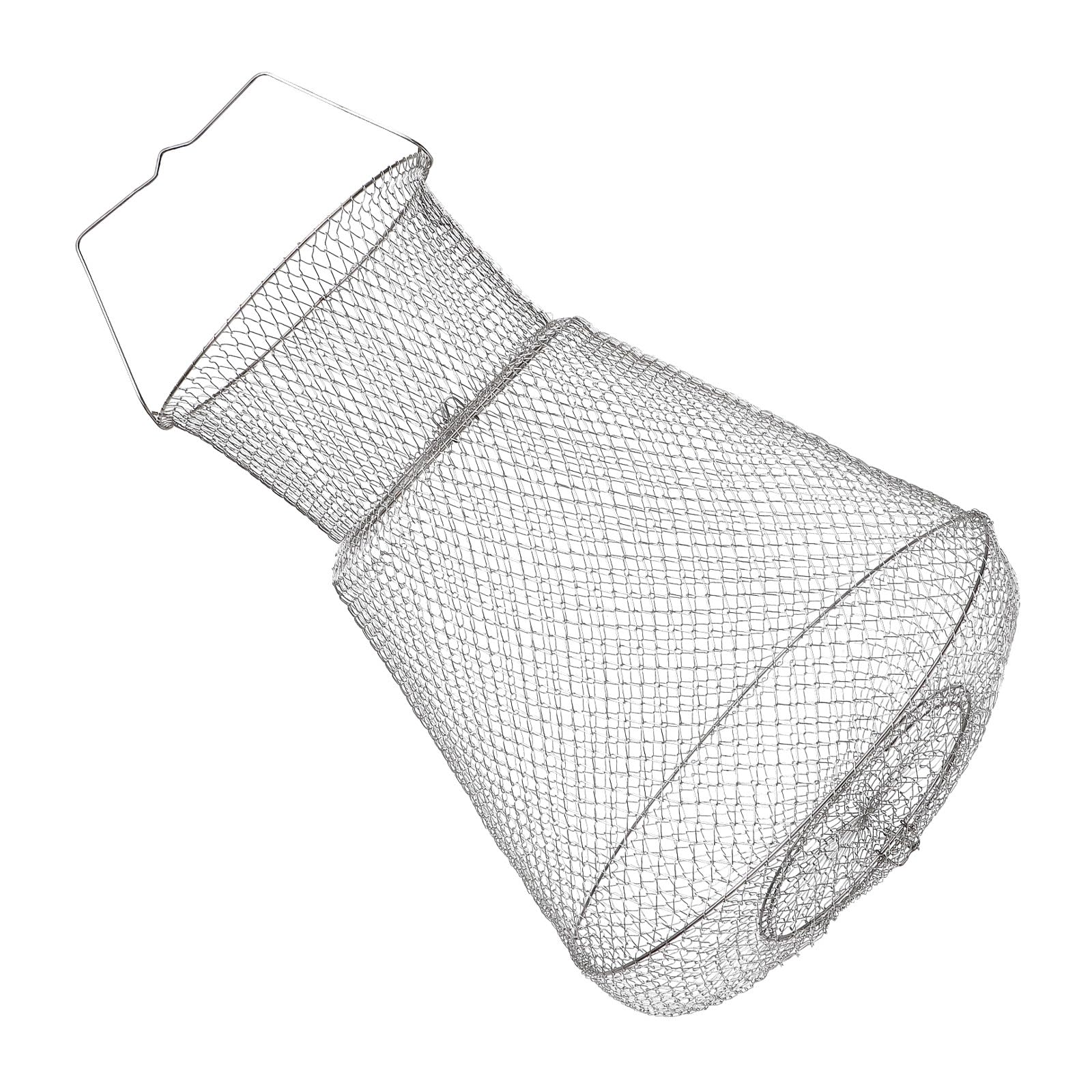 ifundom Cesta de Malla de Aterrizaje de Acero Inoxidable 304, Jaula Plegable para Pesca de Cangrejos y Camarones, Puerta de Resorte, Gran Capacidad, Adecuado para Pesca en Agua Salada