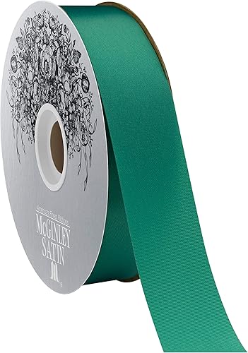 Miniatura 7 de McGinley Mills - Cinta de satén de acetato de 1.3 pulgadas de ancho, color blanco, carrete de 100 yardas