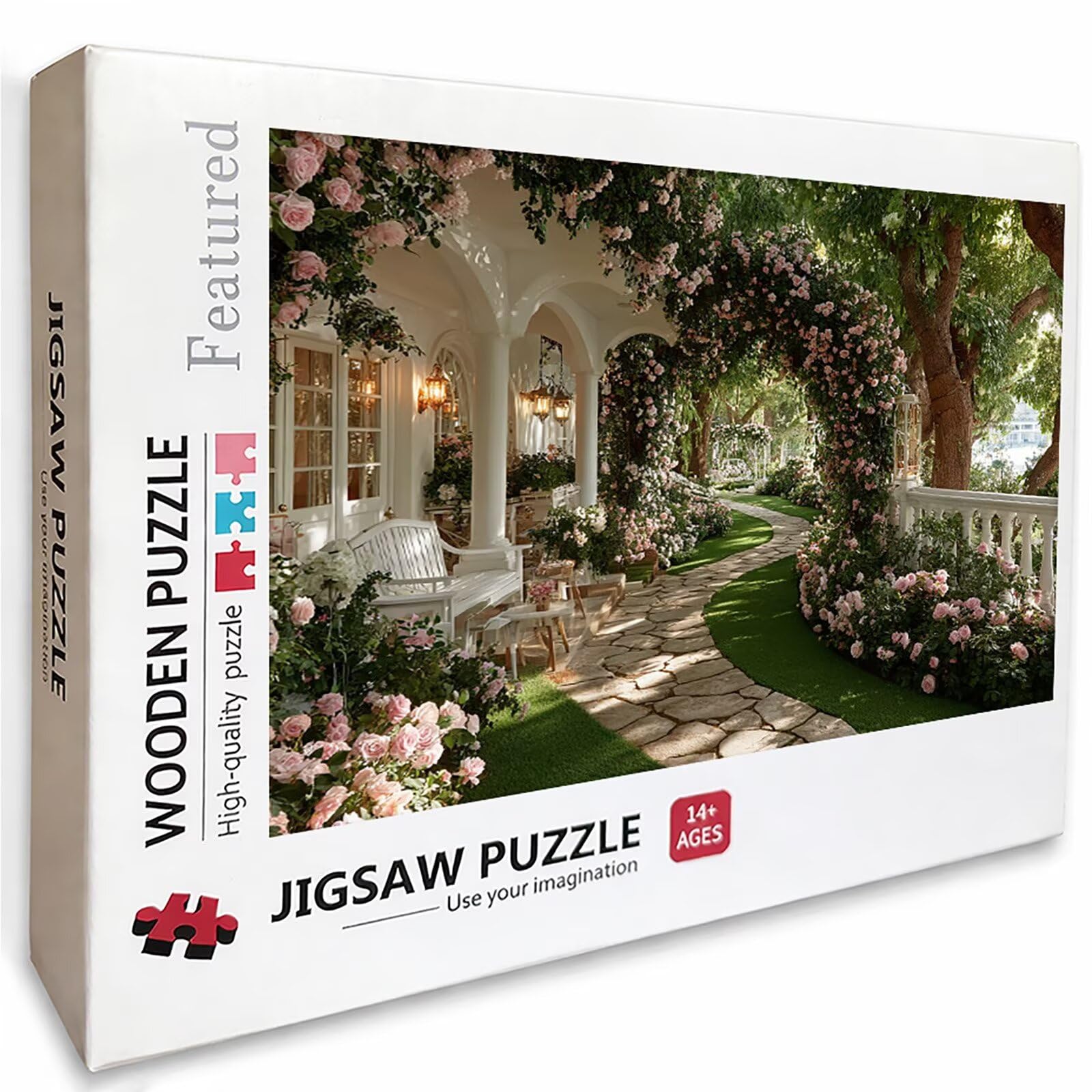Puzzle 4000 elementów dla dorosłych do ogrodu, drewniane puzzle 142 x 86 cm, części ściśle do siebie pasują, dla mężczyzn kobiet starszych seniorów, dekompresyjna, letnia dekoracja ścienna, prezenty