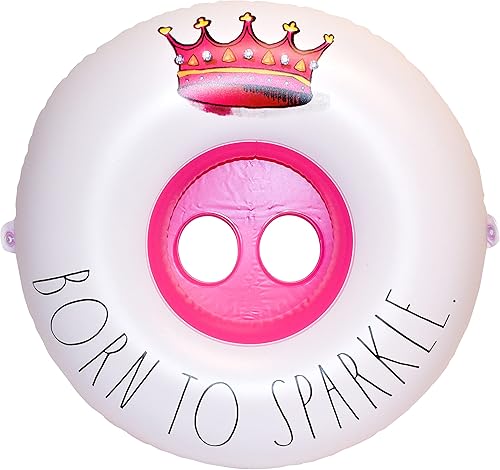 Rae Dunn x CocoNut Float - Flotador para niños pequeños con dosel, nuevos conectores de velcro, balsa inflable de tamaño infantil y juguete acuático