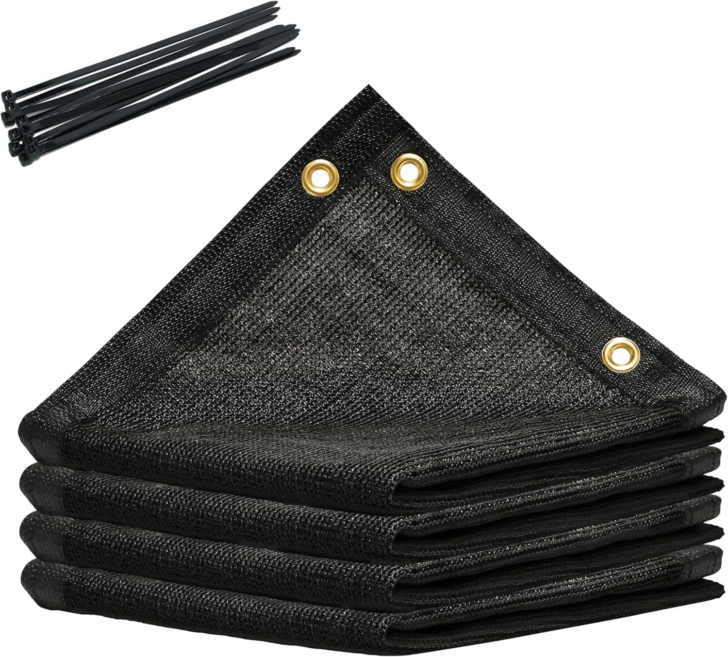 Royal Shade 5' x 5' Black Custom Size 90% Shade Cloth Dog Kennel Shade Mesh Tarp Sunblock with Grommets for Dog Kennel Cover, Fence Privacy Screen, Greenhouse, Chicken Coop & Pet Playpen