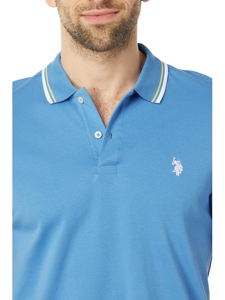 U.S. POLO ASSN. Slim Fit Tipped Interlock Knit Polo