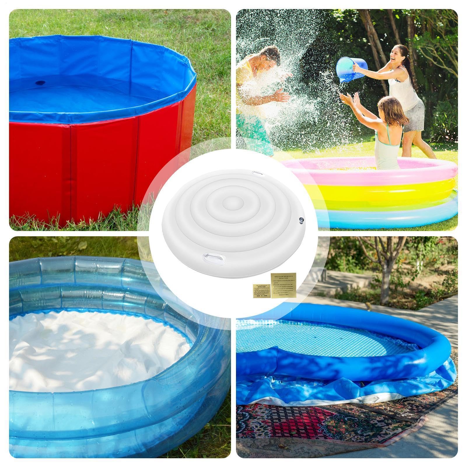 Cubierta De Spa Inflable plegable hinchable con protección UV | Cubierta De Repuesto Inflable Con Asas contra lluvia sol polvo nieve exterior hogar hotel