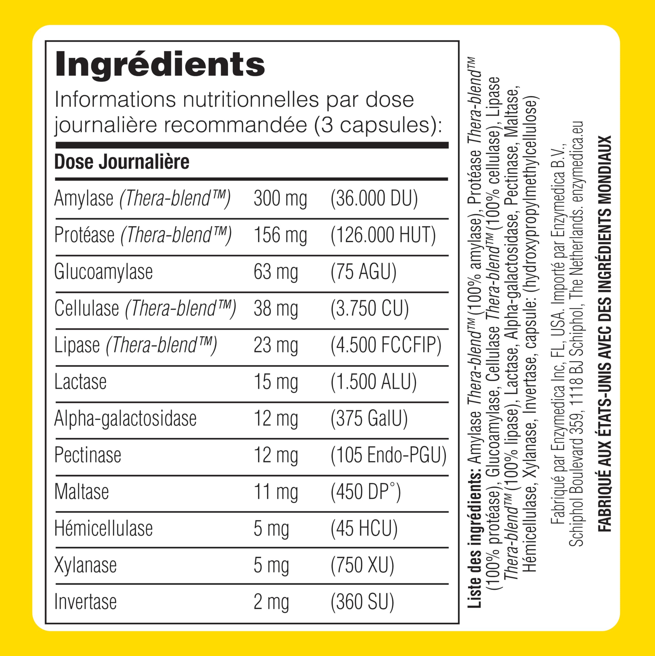 Enzymedica Digest, Formule enzymatique complète pour la santé digestive, 90 gélules