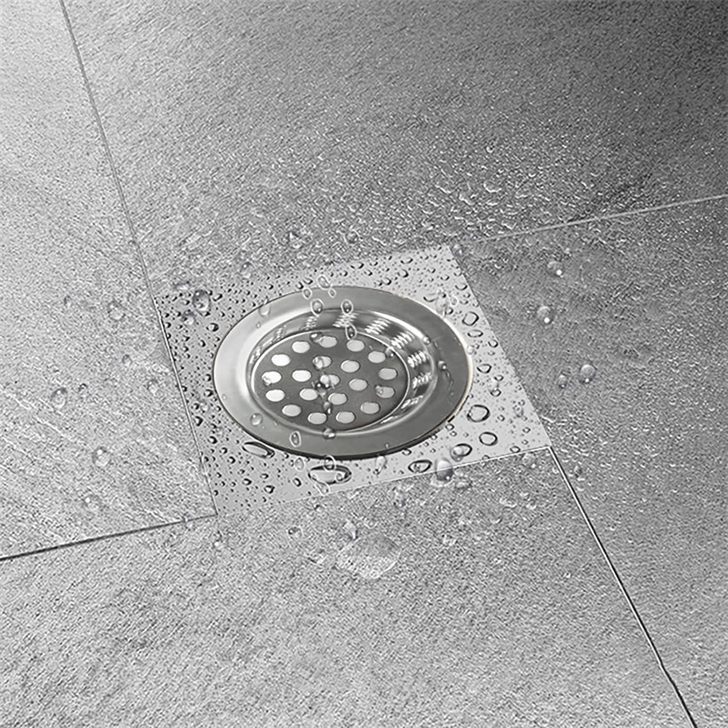 Vtizikl Siphon De Douche, Acier Inoxydable 304 Avec Grille De Protection Amovible Pour Attrape Cheveux Drain De Douche 10 X 10 Cm 91971717