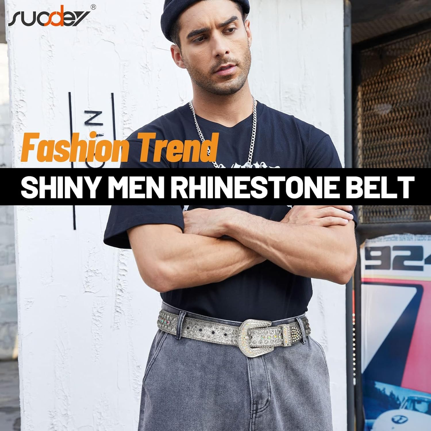 SUOSDEY Rhinestone Belt Unisex Sequin Strap Bling Iceland Ubuy