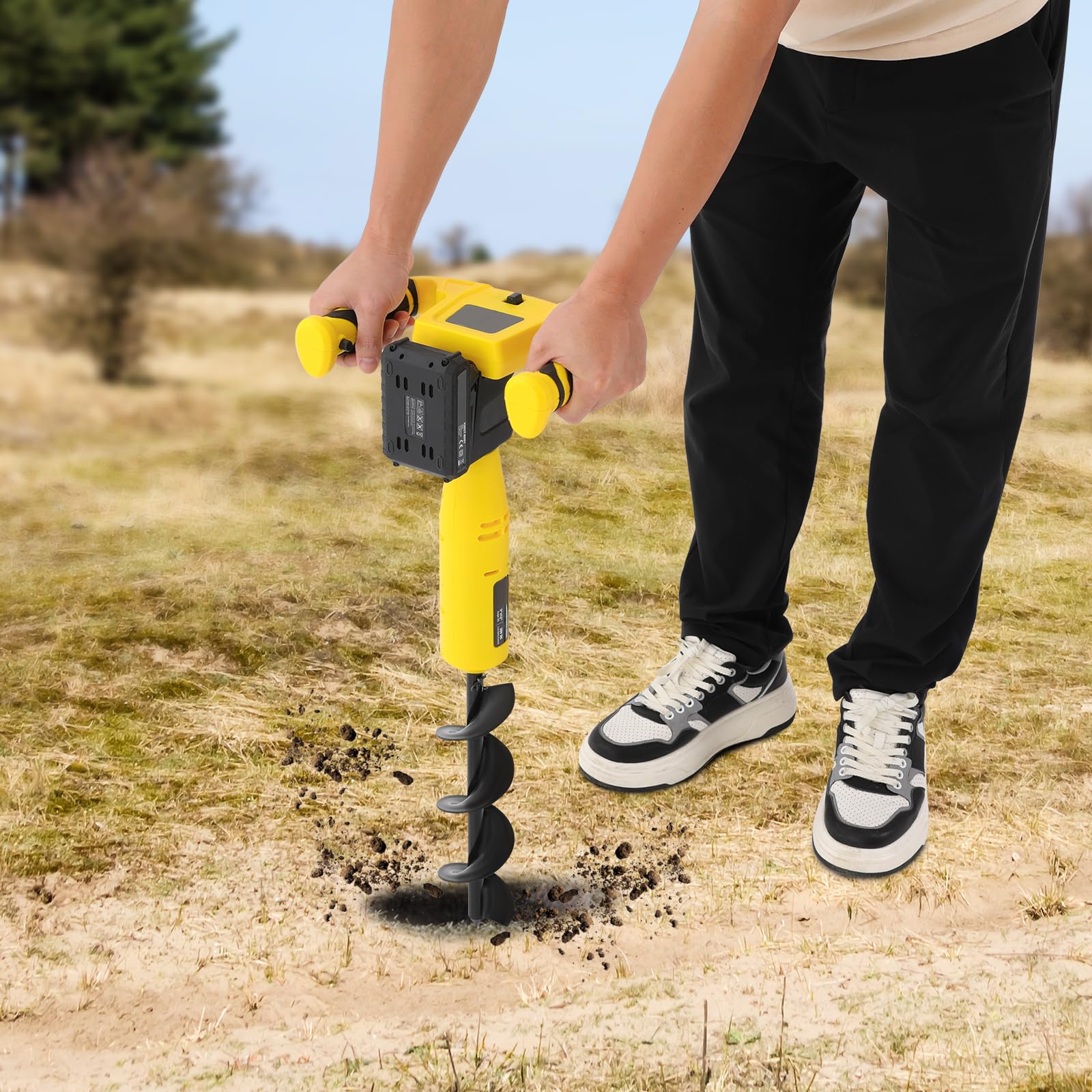 Trapano a batteria, trapano elettrico professionale, trapano a terra