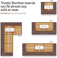 Vista 5 de Soporte de cojín de sillón para asiento caído [21 x 22], protector de silla, solución de hundimiento, insertos de tablero de bambú ajustables debajo