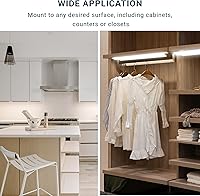 Vista 7 de PARMIDA - Iluminación LED para debajo del gabinete, instalación cableada, 32 pulgadas, 24 W, 5CCT seleccionable por color, 2700 K/3000 K/4000 K/5000