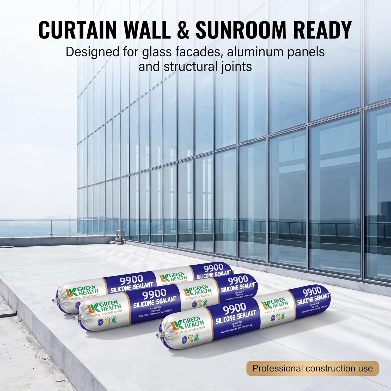 9900 Sealant Waterproof,Outdoor Silicone Sealant (3, Grey)