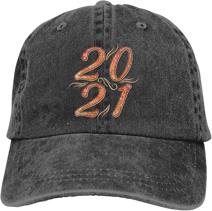 Amazon.com: happy new year 2021 new years eve party supplies rugged professional cap canvas mesh Baseball Cap Happy New Year 2021 Cute Sparkling Gifts Outdoor Tracking Sports Adjustable Cap