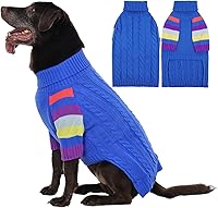 Vista 38 de Suéteres XXL elásticos para perros, suéter de punto de cuello alto para perros extra grandes, suéteres para perros de tamaño grande, suéter cálido