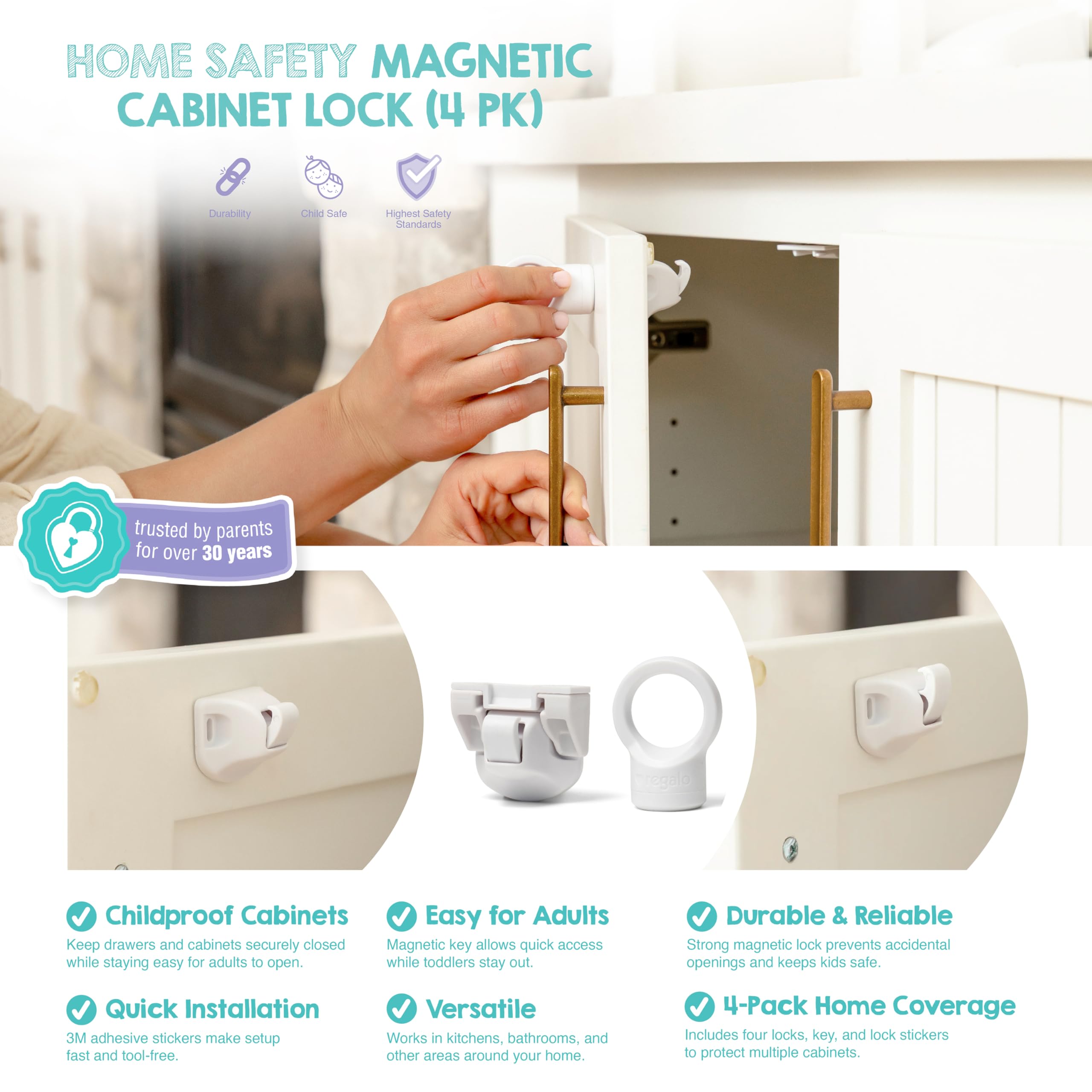 Cabinet Locks Baby Proofing,Baby Proofing Cabinets(10 Pack),Adjustable - View #12