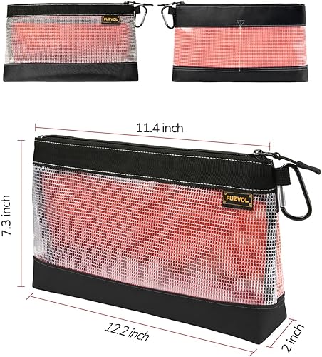 Miniatura 2 de Bolsa de herramientas transparente, bolsa de herramientas pequeña, bolsa con cremallera de 12 pulgadas, bolsa de herramientas para organizar cajas
