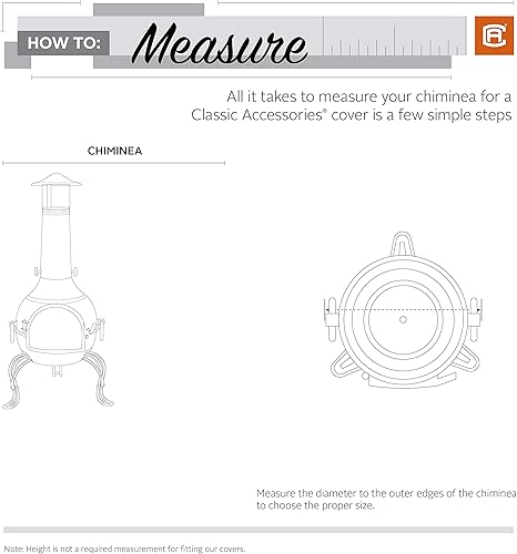 Miniatura 4 de Classic Accessories Veranda - Cubierta de chimenea resistente al agua de 25 pulgadas, fundas para muebles de patio