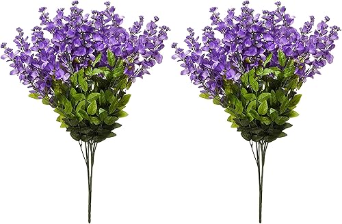 Admired By Nature GPB392-LAVENDER-2 - Flores de arbusto colgantes largas de glicinia, 15 tallos para decoración del hogar, boda, restaurante y