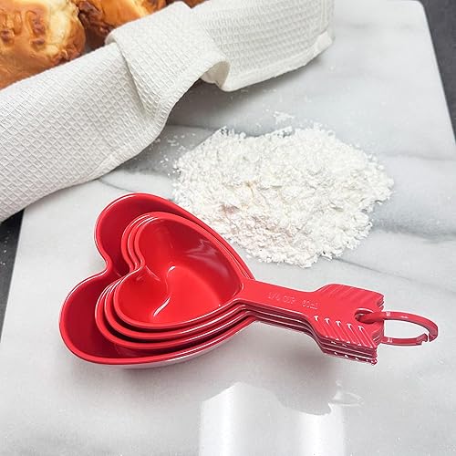 Miniatura 7 de UP ware - Juego de 4 tazas medidoras de melamina líquida y seca multiusos para el hogar, herramientas esenciales para cocinar y hornear, tazas