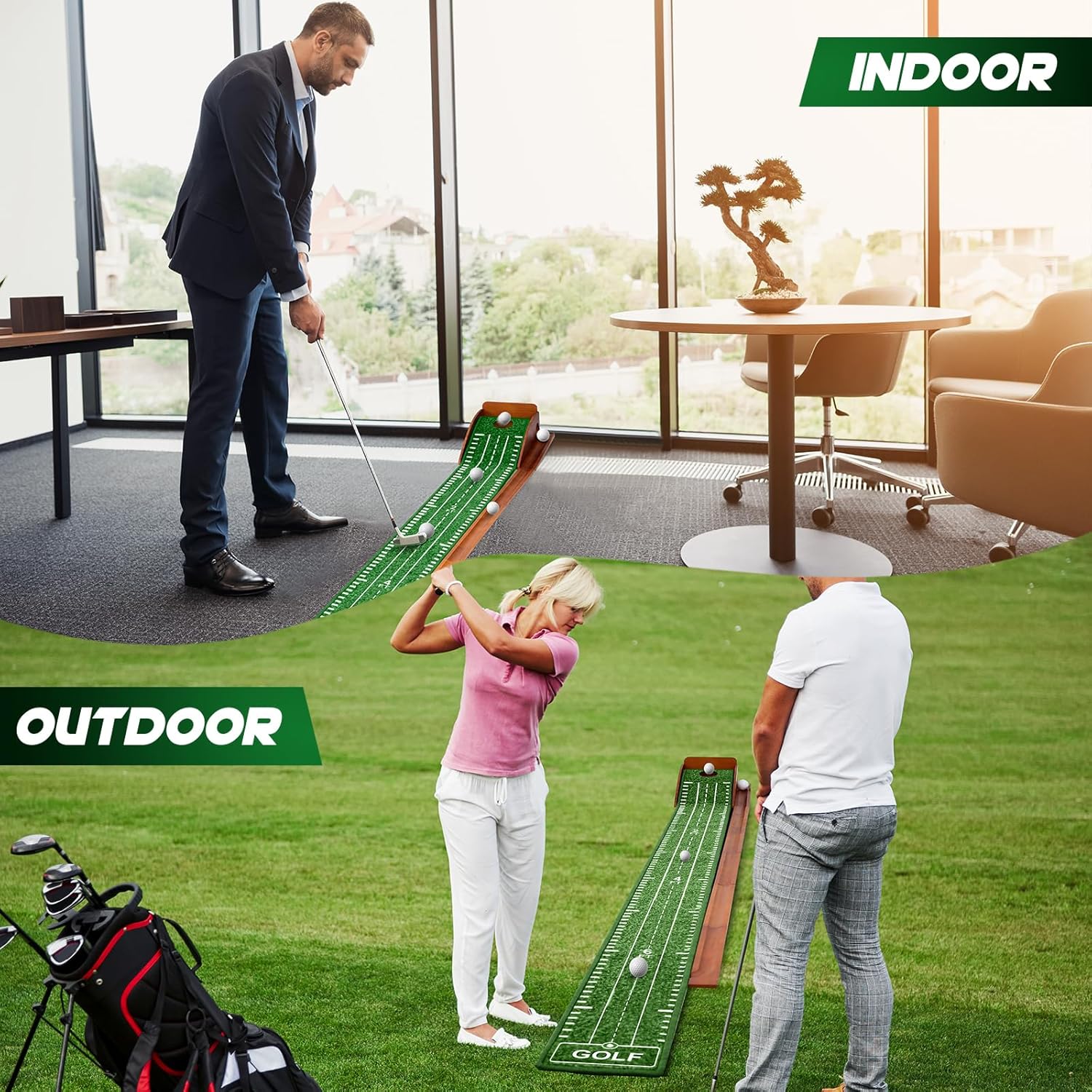 Golf Putting Mat, Putting Green Indoor, Putting Mat, Putting Green, Golf Mat, Gifts for Golfers, Golf Gifts for Men