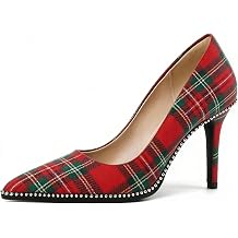 Mettesally Womens High Heels for Women Pointed Toe Stiletto Heels 8.5cm 3.3 inches in Patent Leather Ladies Evening Shoes for Office, Work, Party Court Shoes UK Size 2-11