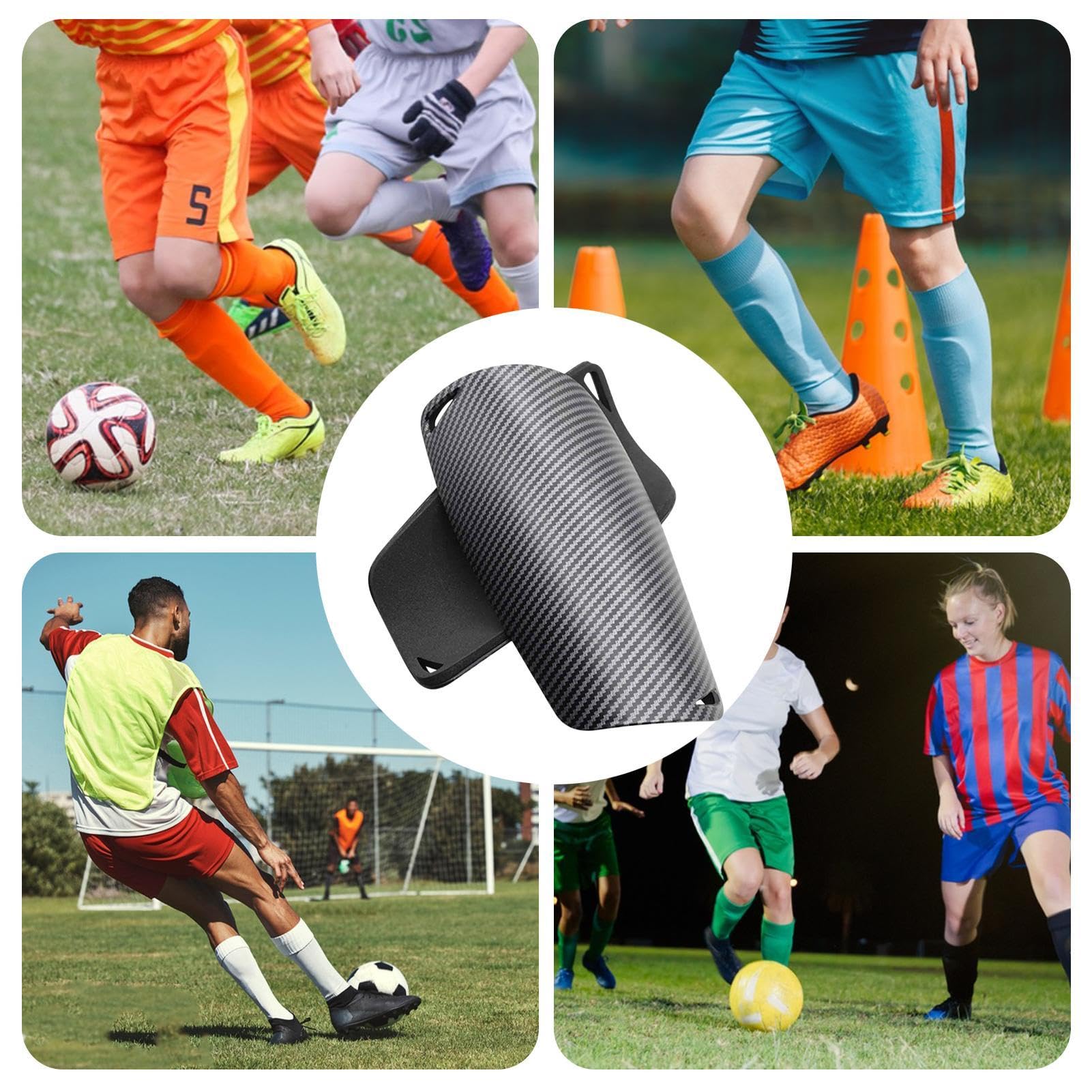 Protège-tibias De Football En Fibre De Carbone, Avec Manches Et