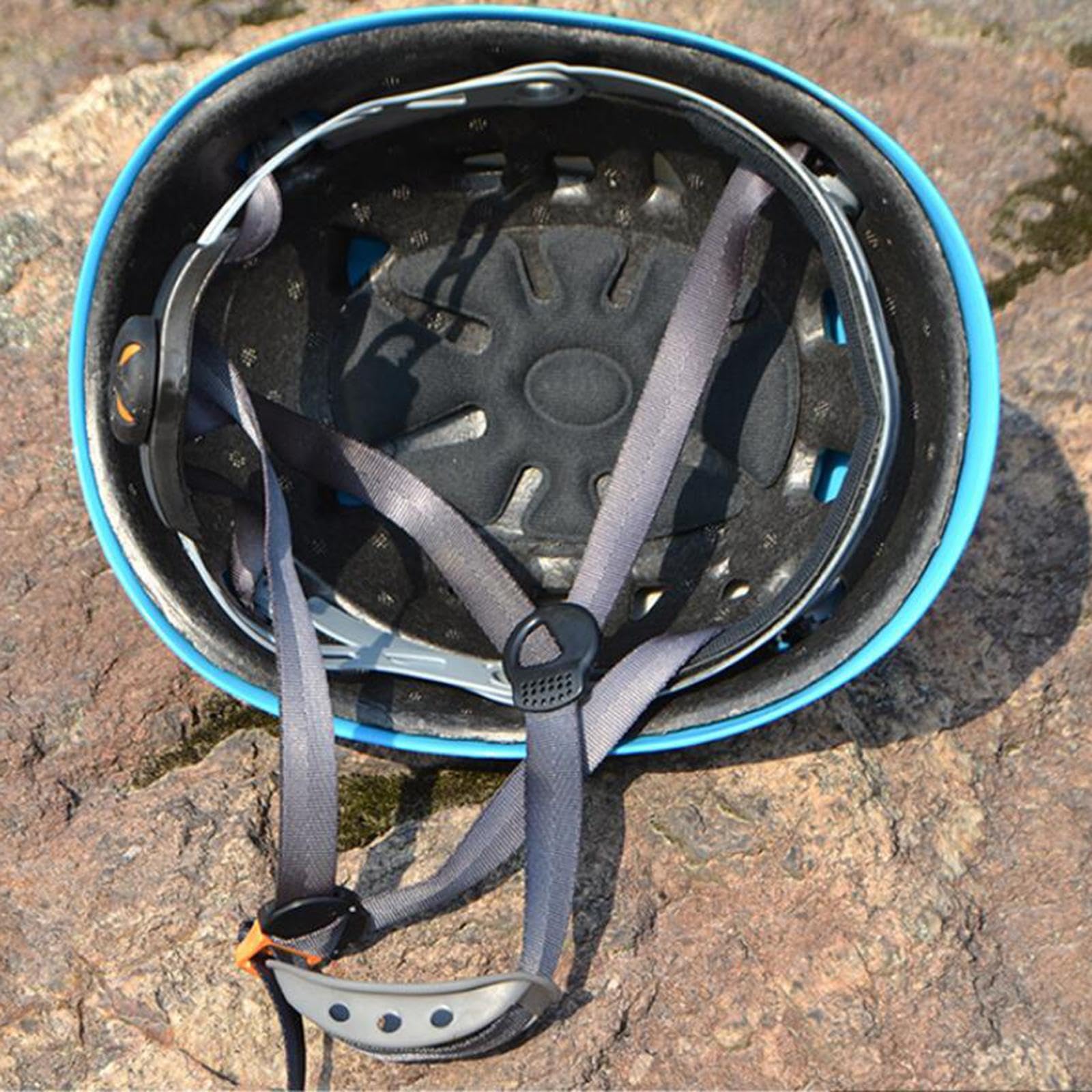 Casque d'escalade, Casque de Chantier pour Hommes, Femmes et Adultes, pour travaux arboricoles, Orange, Bleu, 26x20.5 cm