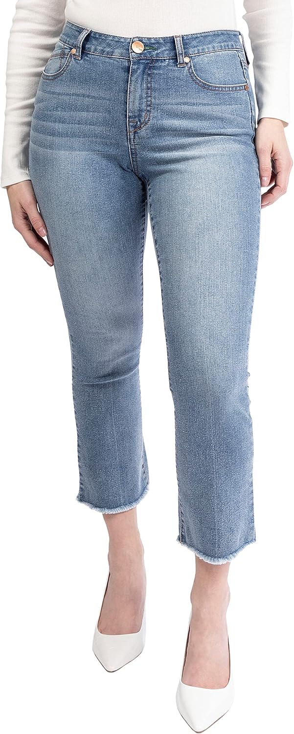 1822 Denim Women's 26" Sustainable High Rise Demi Boot Jeans