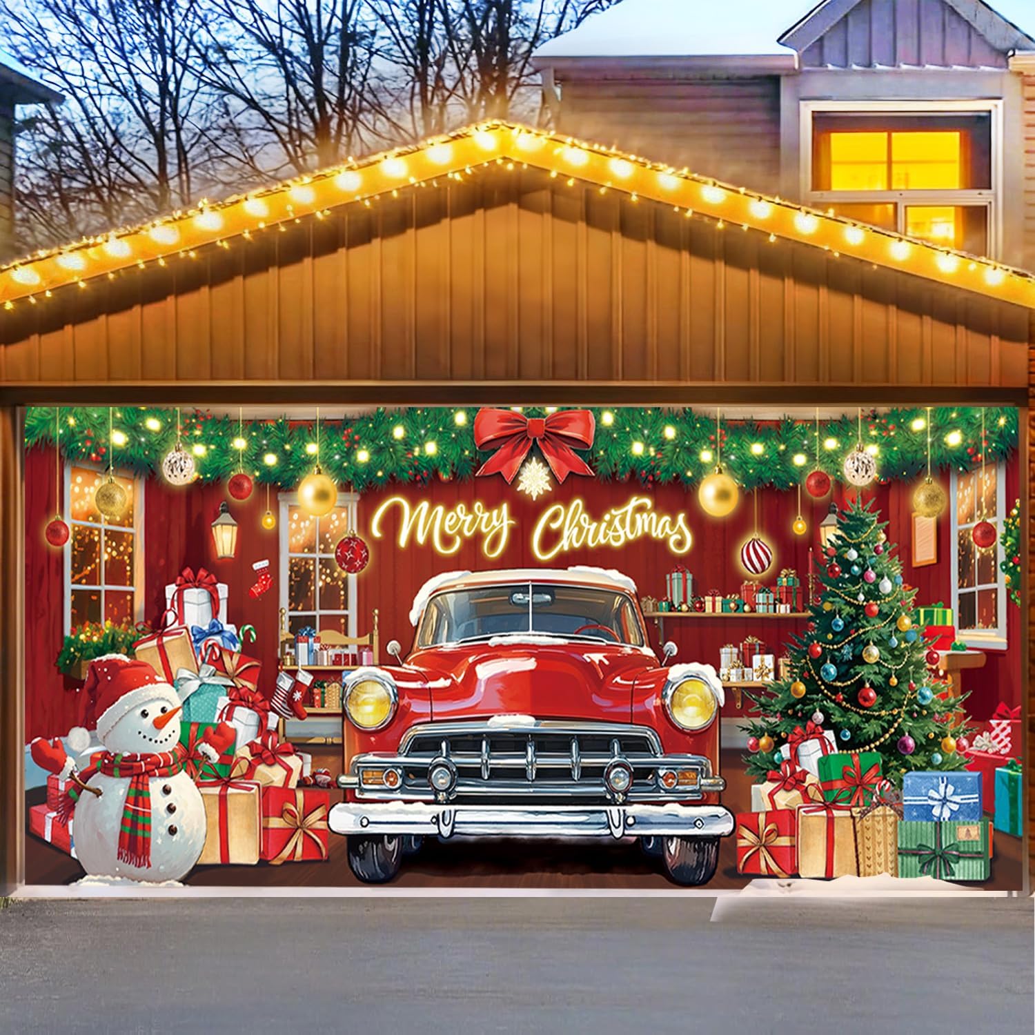 Large Red Truck Yard Decornull