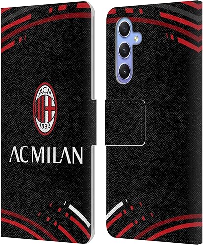 Vista 243 de Head Case Designs Funda de cuero con licencia oficial de AC Milan con diseño de camuflaje digital, compatible con Samsung Galaxy S22 Ultra 5G