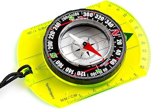 Orienteering Compass - Hiking Backpacking Compass - Advanced Scout Compass Camping and Navigation - Boy Scout Compass Kids - Childrens Compasses for