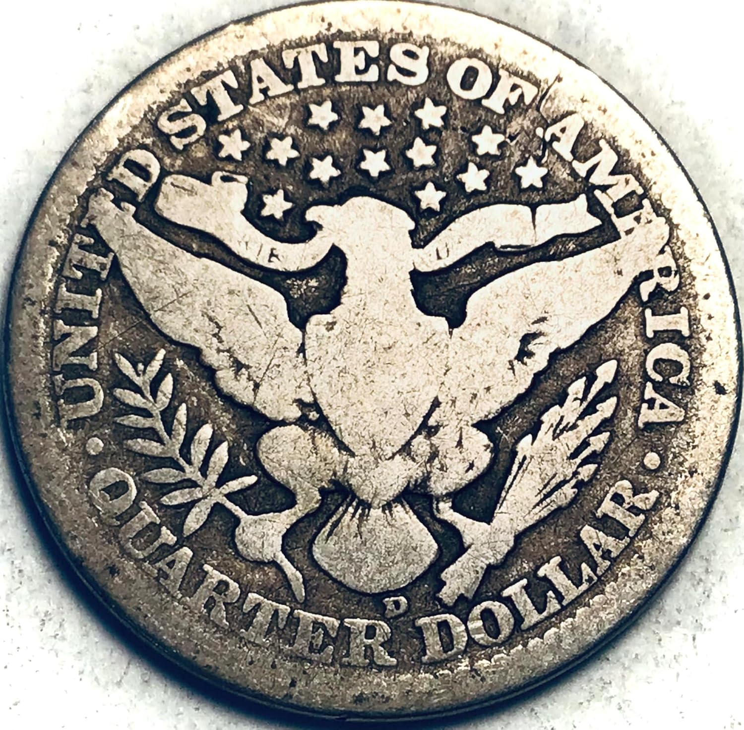 1914 D Barber Liberty Silver Quarter Seller Very Good
