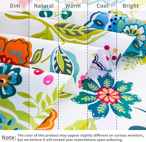 Miniatura 6 de MEISHANG Juego de sábanas tamaño King, sábanas florales ultrasuaves 100% microfibra, sábanas florales de 1800 hilos con certificación Oeko-Tex, 4