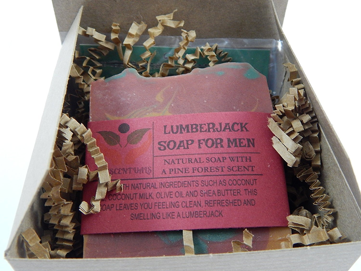 Lumberjack Soap For Men Pine Forest Man Scent Comes In Gift Box Handmade With Natural Ingredients Such as Coconut Olive Oil and Coconut Milk 3 Pack