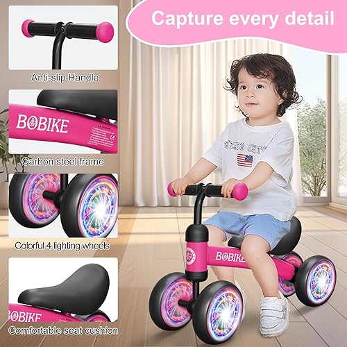 Vista 34 de Baby Balance Bike Toys for 12-36 Months Kids Toy Boy and Girls Gifts Toddler Best First Birthday Gift Children Walker No Pedal Infant 4 Wheels