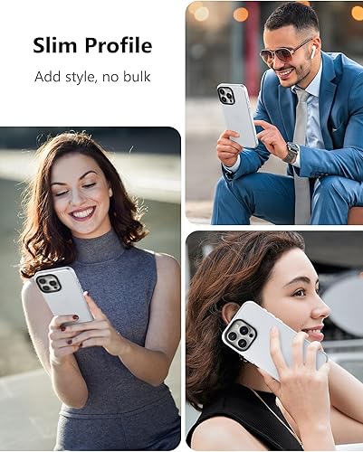 Miniatura 7 de Funda compatible con iPhone 15 Pro Max (6.7 pulgadas), funda translúcida mate para hombres, mujeres, niñas, cubierta trasera delgada, color negro