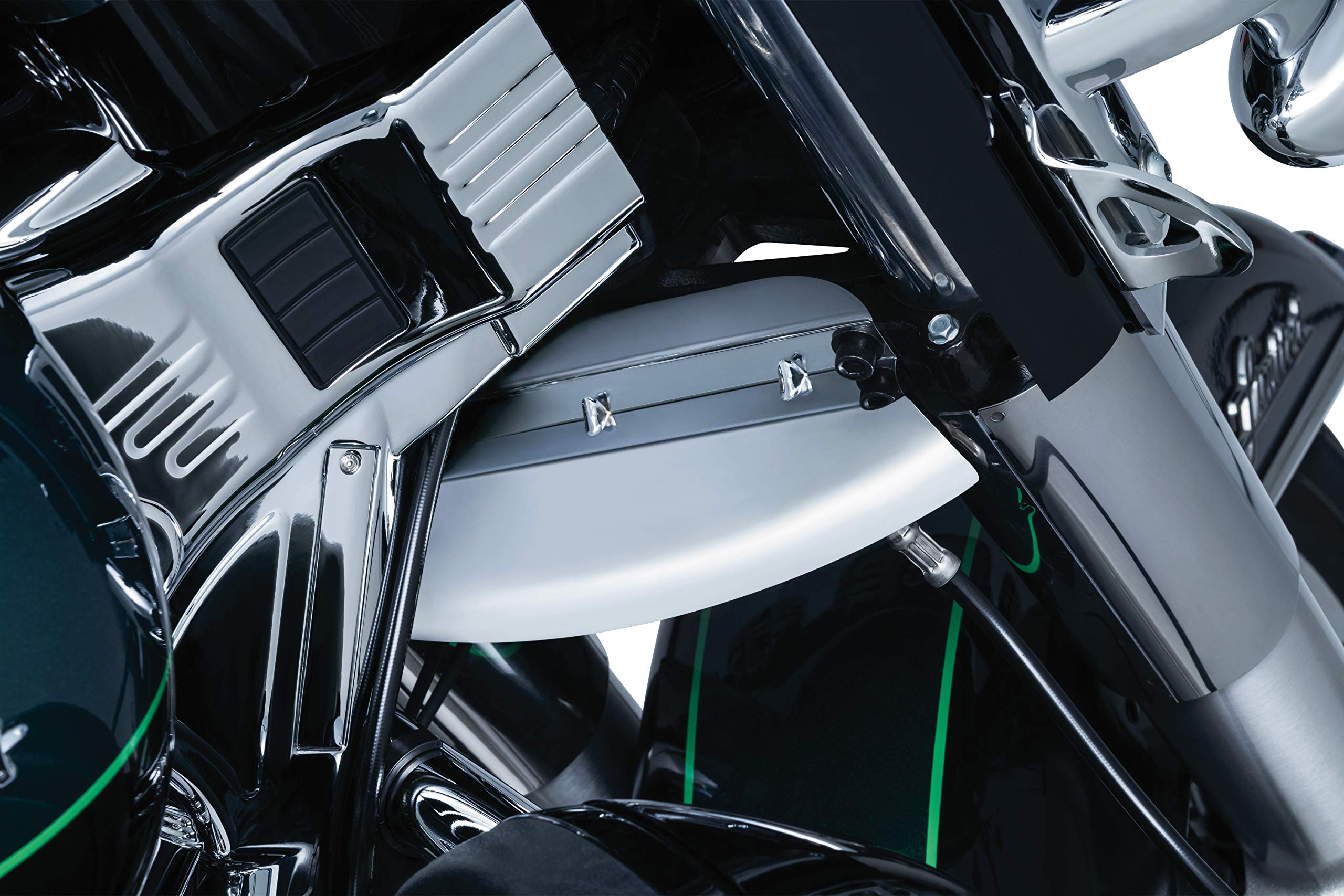 Kuryakyn 1804 Akcesoria motocyklowe do zarządzania powietrzem: Dolna potrójna owiewka wiatru do motocykli Harley-Davidson Touring 2014-19, chrom