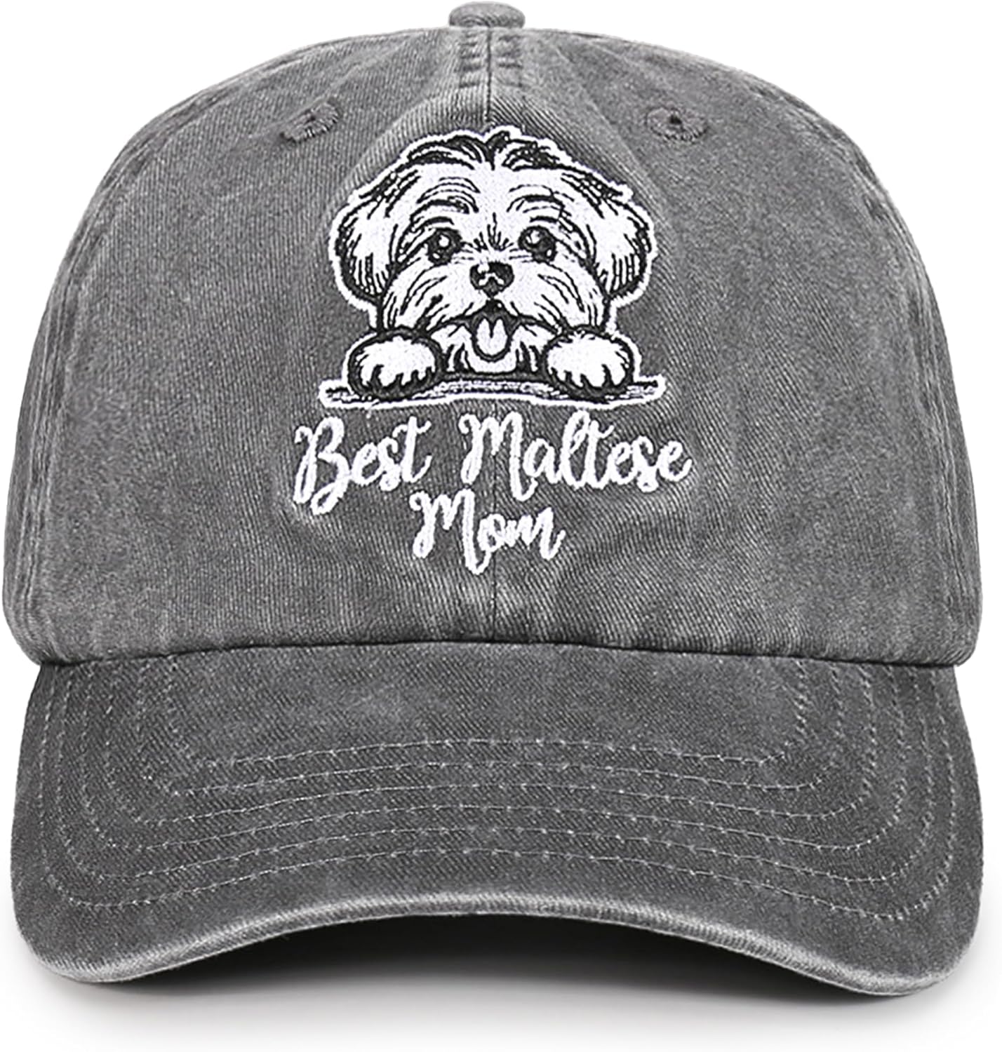 InnoBeta Maltese Mom Gifts Hat for Women, Maltese Gifts for Christmas, Birthday, Adjustable Embroidered Baseball Cap