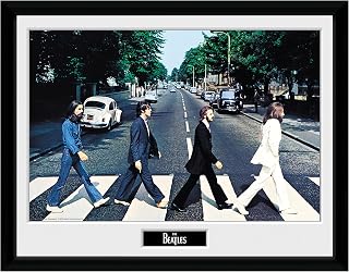 GB Eye The Beatles Abbey Road Album Cover Framed Poster 12" x 16" Wall Art Room Décor Gift